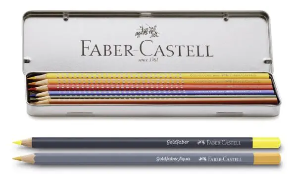 6 Buntstifte Colour Grip oder Goldfaber im Metalletui