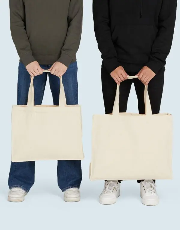 Canvas Wide Shopper with Fold LH