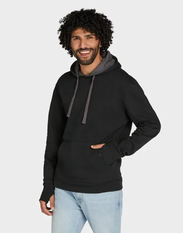 Contrast Hooded Sweatshirt Men