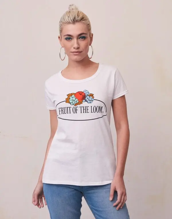 Ladies Vintage T Large Logo Print