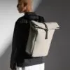 Matte PU Rolltop Backpack