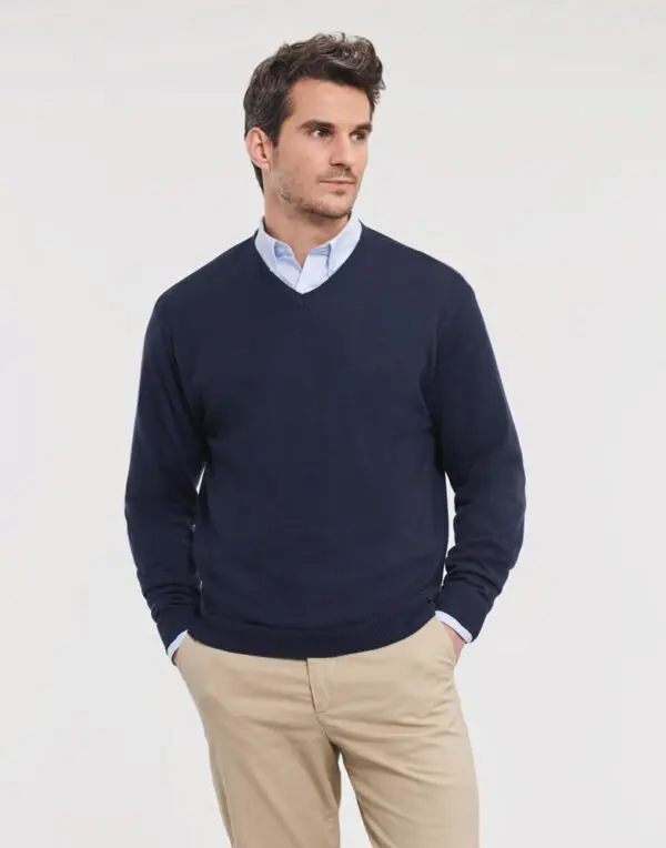 Men's V-Neck Knitted Pullover