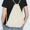 Organic Cotton Drawstring Backpack