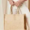 Shimmer Jute Shopper