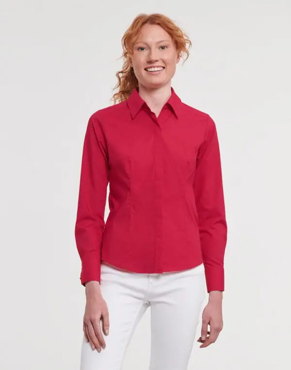 Shirt Ladies' LS Fitted Poplin