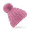 Verbier Fur Pop Pom Chunky Beanie