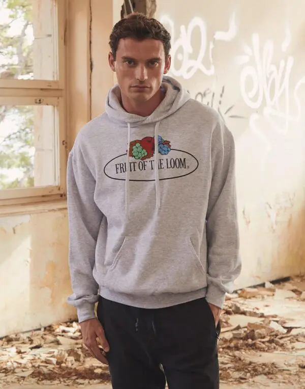 Vintage Hooded Sweat Classic Large Logo Print