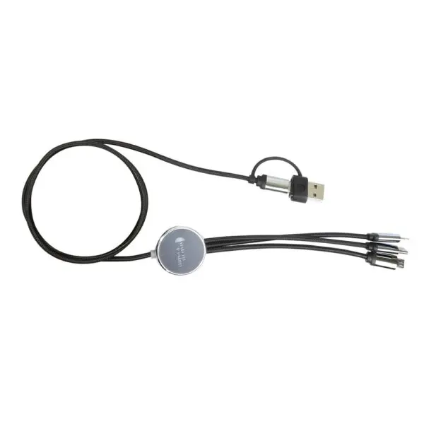 RPET LOGO-light Ladekabel 5 in 1  1,2 m