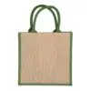 Brighton - Tasche aus Jute mit farbigen Seiten und Henkeln