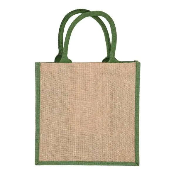 Brighton - Tasche aus Jute mit farbigen Seiten und Henkeln