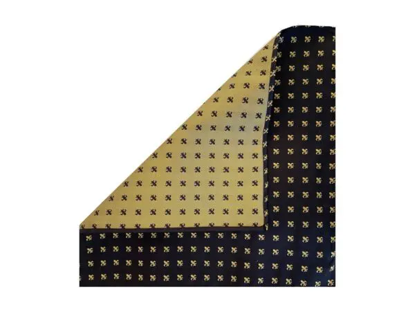 Einstecktuch für Herren aus 100% Seide - Elegantes Tuch für Anzug oder Sakko - Einstecktücher - 25 x 25 cm - schwarz gold