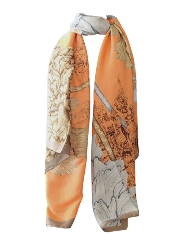 Elegante Damen Schals Pashmina Schals für Corporate Look, Freizeit, Abendkleid, Größe: 90 x 180 - Orange - Orange blau