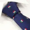 Krawatte für Herren aus Mikrofaser - Elegant und Schmal - Handgefertigt in Italien - Italien Flagge 150 x 7 cm - blau grün weiß rot