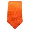 Krawatte schmal mit Diamanten Struktur - Elegante handgefertigte Krawatte für Herren aus Mikrofaser - 150 x 7 cm -Orange