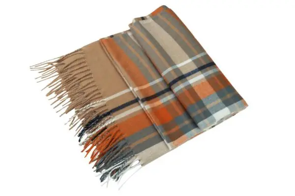 Pashmina Schal Damen, Kaschmir Feeling - Stolen Schultertuch für Frauen, Größe: ca 180 x 70 cm - Beige Braun Orange