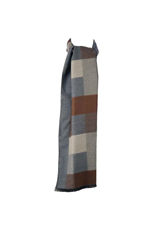 Winterschal für Damen und Herren - Flauschiger Winterschal für Herbst und Winter - Kaschmir feeling - 30 x 180 cm - Grau Braun Beige