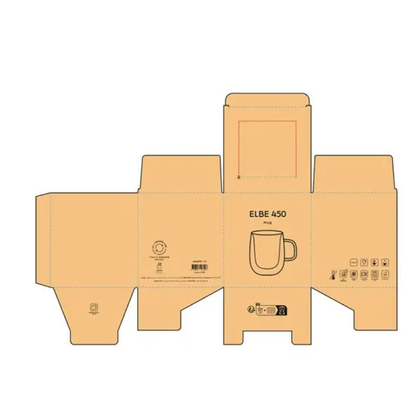 Tasse Elbe 450 Borosilikat Glas 440 ml