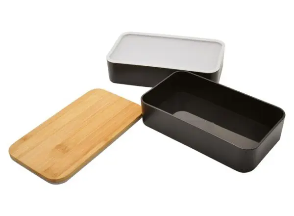 Bento 'Nagano', schwarz, mit Bambusdeckel