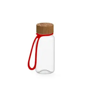 Trinkflasche "Natural" klar-transparent inkl. Strap 0,4 l