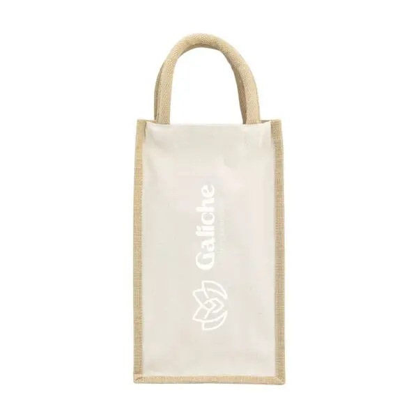 Weintasche Jute Canvas Double Wine Bag