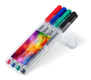 STAEDTLER Lumocolor non-permanent B, Box mit 4 Stiften