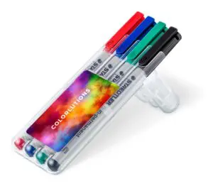 STAEDTLER Lumocolor non-permanent S, Box mit 4 Stiften