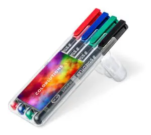 STAEDTLER Lumocolor permanent B, Box mit 4 Stiften