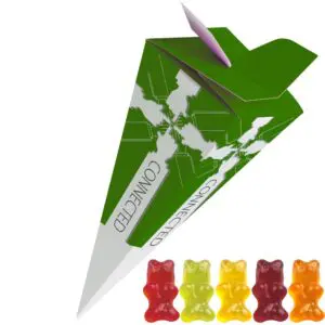 Gummibärchen ohne Gelatine, ca. 30g, Präsent-Pyramide