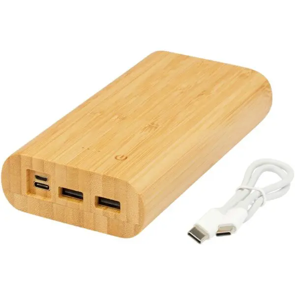 Powerbank Tulda 20.000 mAh aus Bambus