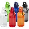 Trinkflasche Oregon 400 ml RCS-zertifizierte aus recyceltem Kunststoff mit Karabiner