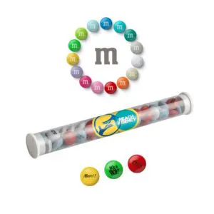 Röhrchen mit bedruckte M&M