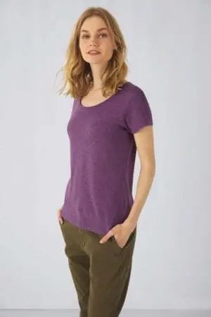 B&C Ladies' TriBlend crew neck T-shirt