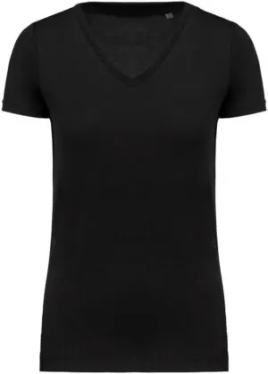 Kariban Damen-T-Shirt Supima® mit V-Ausschnitt und kurzen Ärmeln