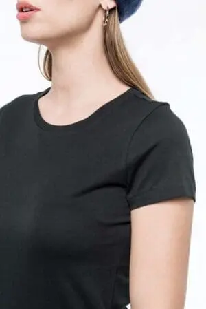 Kariban Damen-T-Shirt Supima® mit kurzen Ärmeln und Rundhalsausschnitt