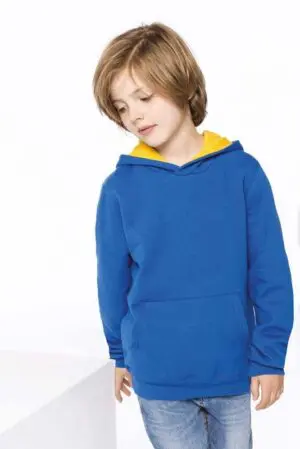 Kariban Kinder Kapuzenshirt Bicolor