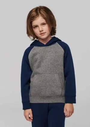 PROACT® Zweifarbiges Kapuzensweatshirt für Kinder