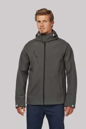 Softshell-Jacke Kariban Herren mit Abnehmbare Kapuze