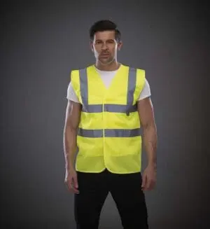 Yoko Hi-Vis recycled Open Mesh Waistcoat