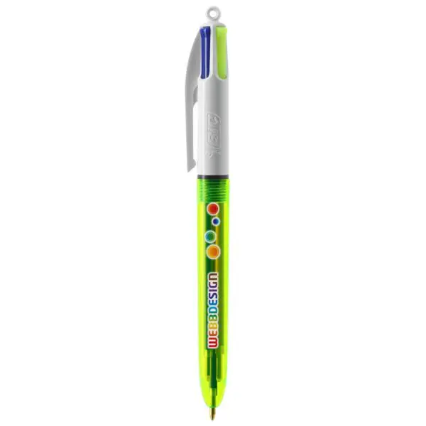 BIC® 4 Colours Fluo Kugelschreiber + lanyard