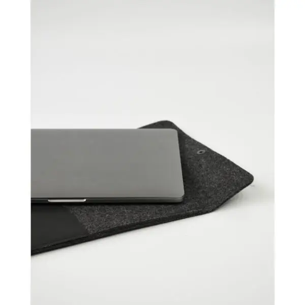 Recycled Felt & Apple Leather Laptop Sleeve 14"