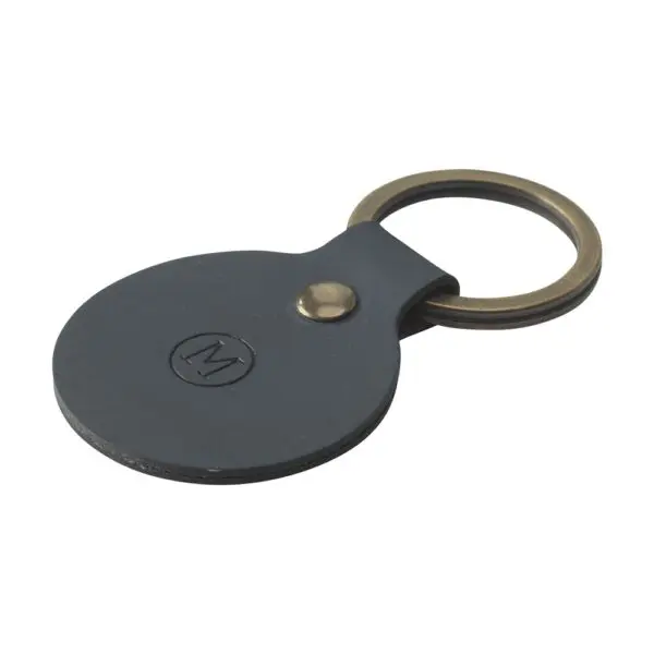 Schlüsselanhänger Recycled Leather Keyring Round