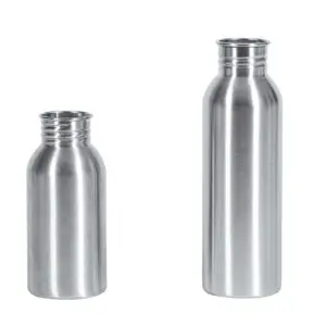 Trinkflasche "water", silber