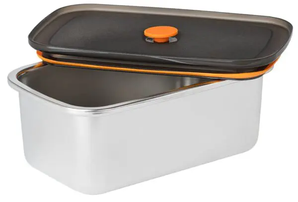 ECO VAC Lunchbox 1000 ml aus Edelstahl mit dicht schließendem Deckel