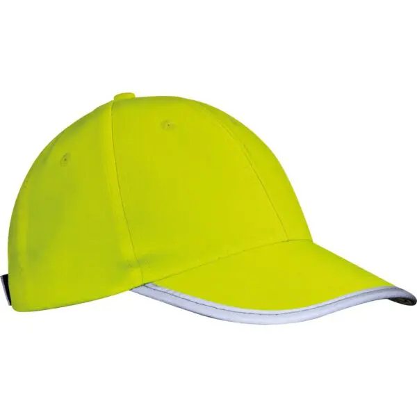 Baseballcap 6 Panel für Erwachsene aus Polyester mit reflektierender Borte