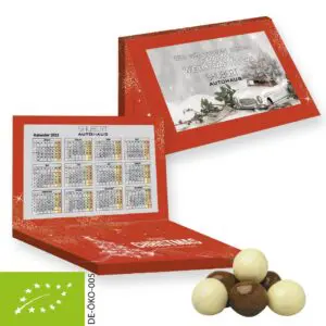 Bio Knusperkugeln-Mix, ca. 50g, Express Adventskalender Mini mit Werbekarte