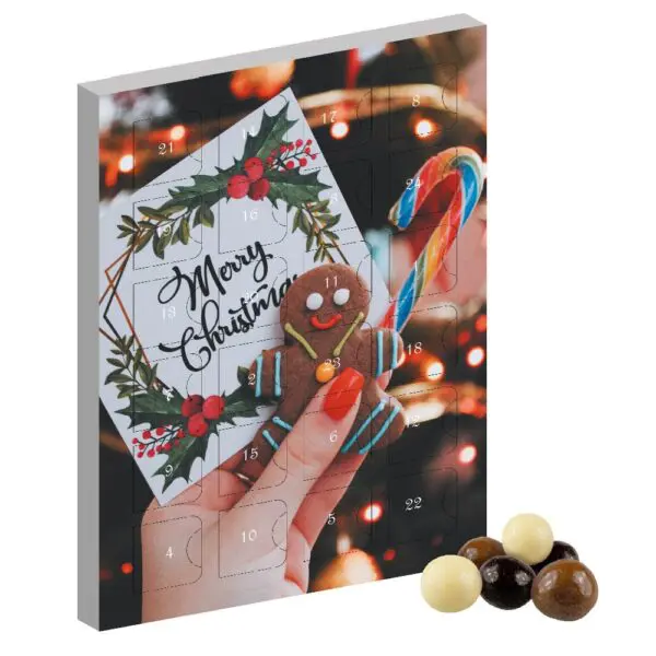 Knusperkugeln-Mix, ca. 50g, Adventskalender Mini Hochformat