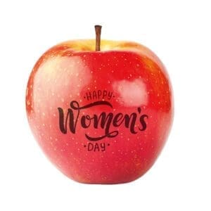 Apfel rot "Happy Women`s Day"