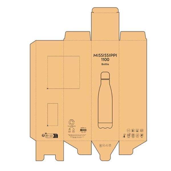 Trinkflasche Mississippi 1100 recy.Edelstahl 1100 ml