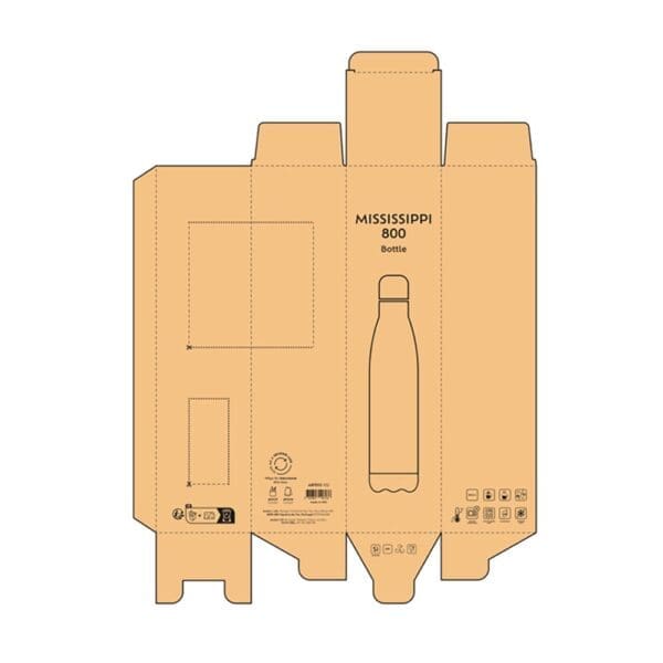 Trinkflasche Mississippi 800 recy.Edelstahl 810 ml