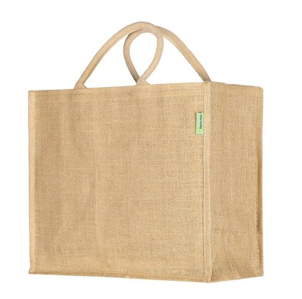 Jute-Blocktasche L Plastic Free Natural